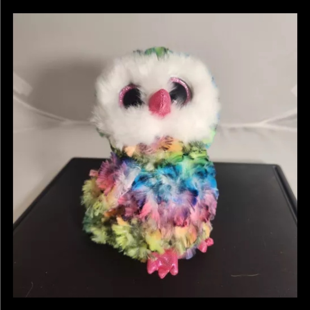 Ty Beanie Boos Owen The Owl Tie Dye 7” Stuffed Plush With Hangtag